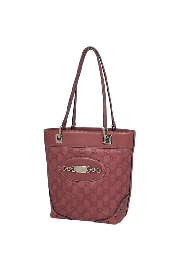 Pre-Owned Gucci Guccissima Tote Bag, Handbag, Shimmer Leather, Pink, 145994, Women's (Fair)