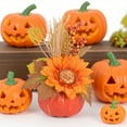 thumbnail image 4 of Fall Decor Artificial Pumpkin Flowers Fall Table Centerpieces with Pumpkin Sunflowers Maple Leaves Faux Pumpkin Flowers for Halloween Thanksgiving Autumn Harvest Home Decoration, 4 of 8
