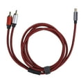thumbnail image 1 of Cable de audio macho TypeC chapado en oro a macho 2RCA para teléfono móvil, tableta y portátil (1,5 m), 1 of 8