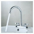 thumbnail image 4 of Double Hole Handle Kitchen Faucet, Brass Rotary Hot And Cold Basin Sink Mixer Tap, Sink Water Mixer Washbasin Kitchen Faucet ,Versatile Features, 4 of 6