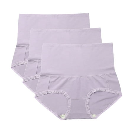 TMOYZQ 3 Pack Women s Briefs High Waist Tummy Control Underwear Lace Panties for Women Ladies Panty on Clearance