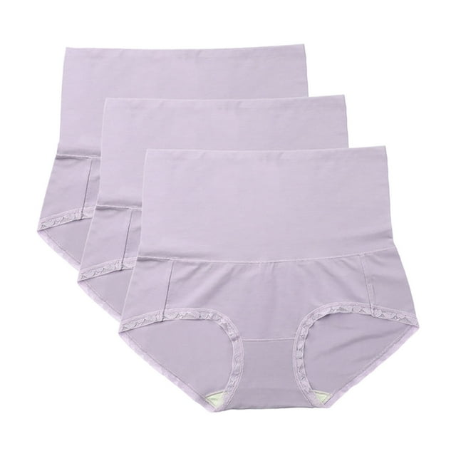3 Pcs Culottes Taille Haute pour Femmes, Contrôle du Ventre, Couvrance Totale, Culottes en Modal pour Dames, Culottes Extensibles Douces et Confortables, Shorts 2TG