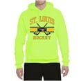 thumbnail image 2 of Wild Bobby City of St. Louis Hockey Fantasy Fan Sports Unisex Hoodie Sweatshirt, Safety Green, X-Large, 2 of 5