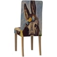 thumbnail image 2 of ZHANZZK Watercolor Painting Donkey Stretch Chair Cover Protector Seat Slipcover for Dining Room Hotel Wedding Party Set of 1, 2 of 5
