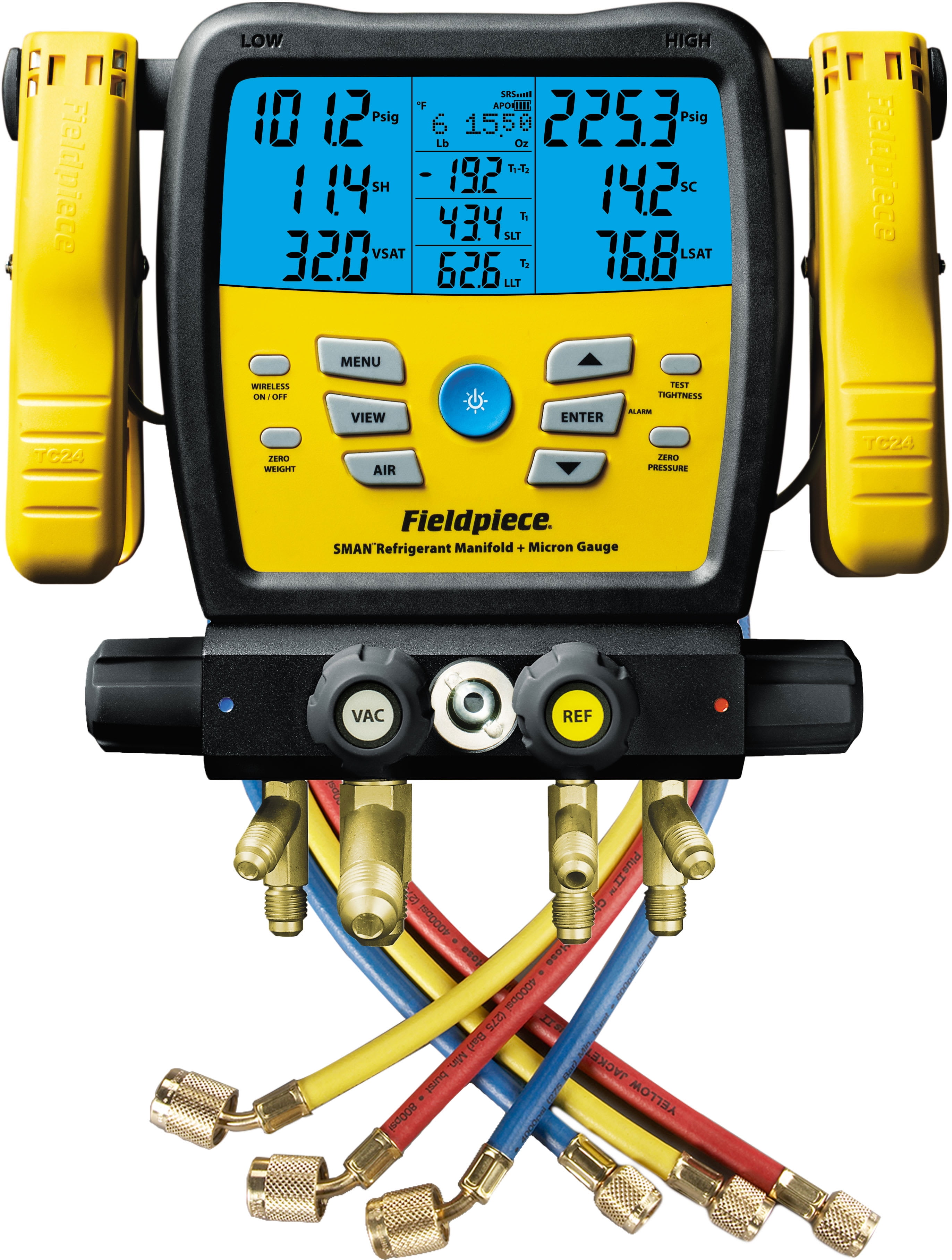 Fieldpiece SM480V Four Port, Wireless SMAN Manifold with Micron Gauge