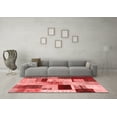 thumbnail image 3 of Ahgly Company Indoor Round Patchwork Red Transitional Area Rugs, 5' Round, 3 of 4