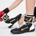 thumbnail image 4 of SKIUHS Men's High-Top Boxing Shoes with Adjustable Ankle Strap - Non-Slip Sole & Reinforced Ankle Support for Boxing Training & Matches, 4 of 7