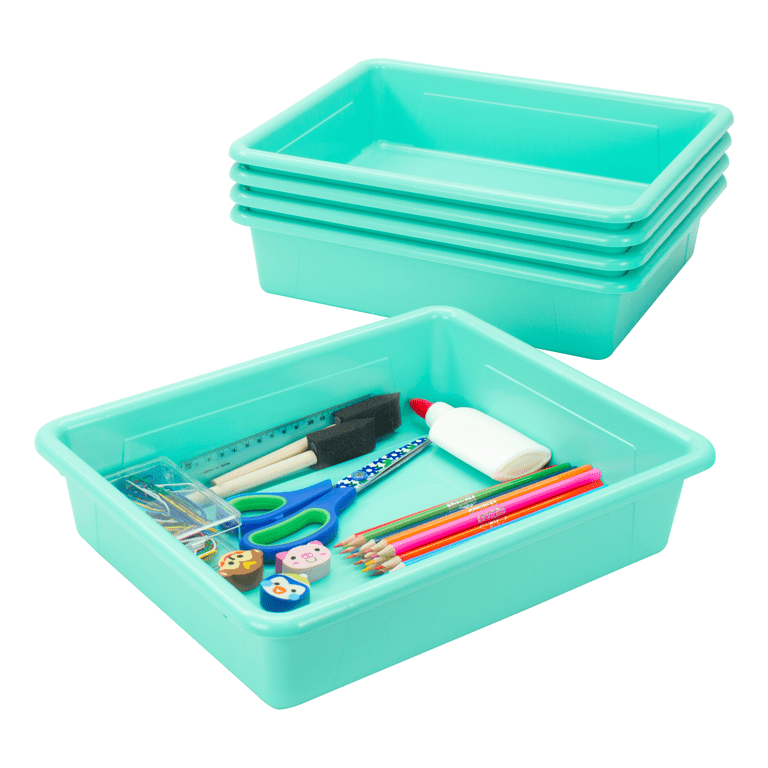 Storex Plastic Letter Tray, Teal, 5-Pack photo 4
