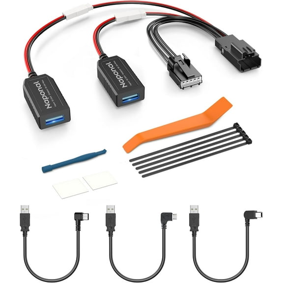 GPS Dash Cam Power Adapter,(5Pin Type F Connector)Mirror Camera Radar Charger Station GPS Dashcam Charger Cable for Select Ford Bronco Sport,Explorer and More with Auto-dimming Rearview Mirror