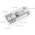 thumbnail image 2 of Door Bolts, 2 Pieces Stainless Steel Latch Sliding Door Lock, Surface Mounted Slide Bolt For All Types Of Internal Doors, 2 of 5