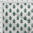 thumbnail image 2 of oneOone Cotton Jersey White Fabric Leaves & Paisley Block Sewing Material Print Fabric By The Yard 58 Inch Wide, 2 of 4