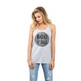 thumbnail image 2 of Thread Tank BOO! Yall Women's Sleeveless Flowy Racerback Tank Top Sport Grey Large, 2 of 5