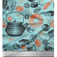 thumbnail image 1 of Soimoi Poly Georgette Fabric Grains,Kettle & Prawns Food Decor Fabric Printed Yard 52 Inch Wide, 1 of 1