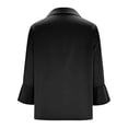 thumbnail image 5 of Endives Womens Satin Blouses Fashion 3/4 Sleeve Shirts Casual Cowl Neck Tee Shirt Elegant Work Tops Dressy Business Shirt Black, 5 of 6