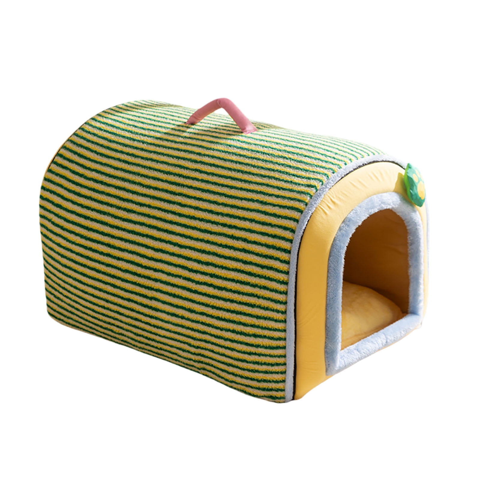 2-in-1 Portable Cat Sofa & House Bed, Foldable Pet Tent & Cave for Cats & Small Medium Dogs - Removable Washable Cover, Indoor Pet Furniture