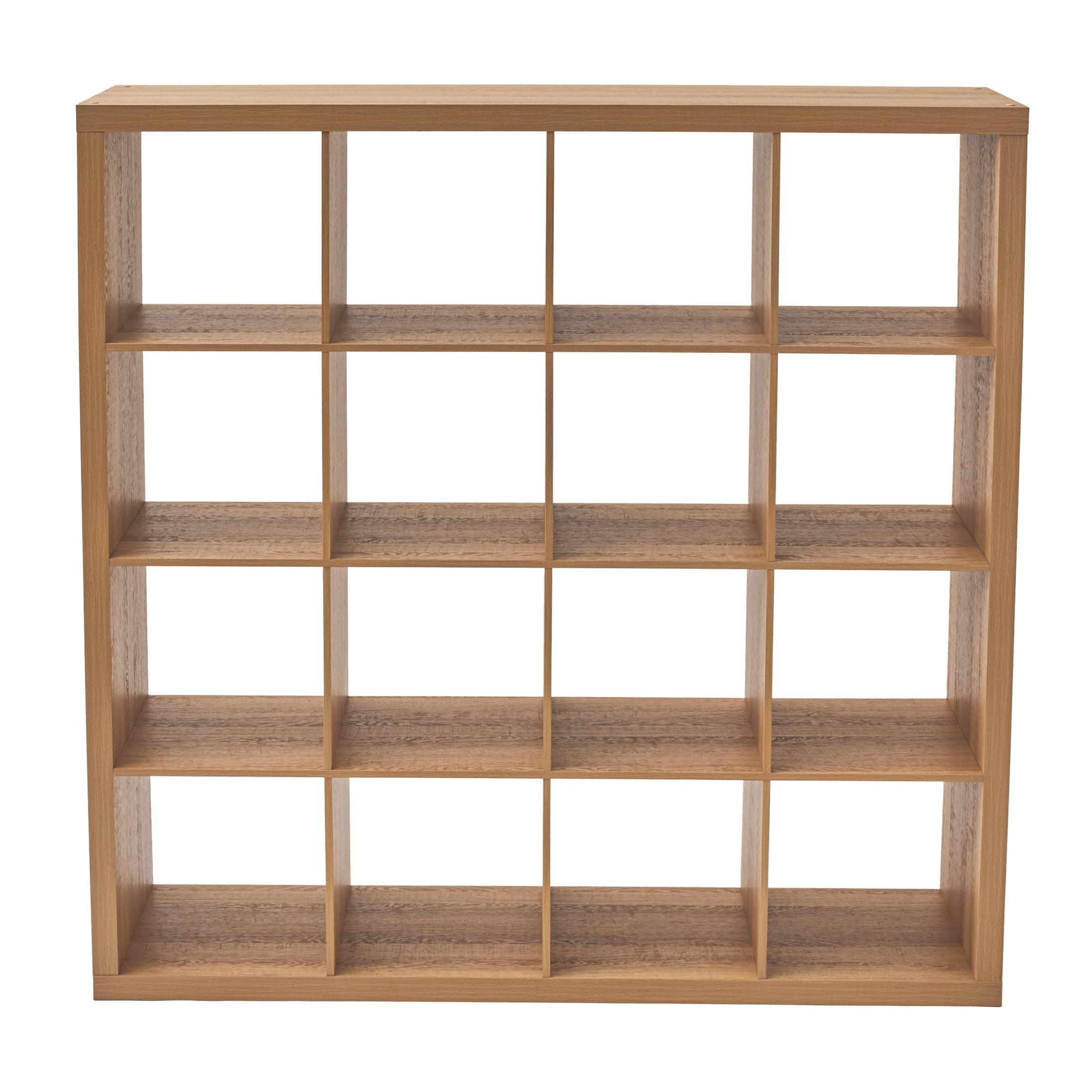 Better Homes & Gardens 16 Cube Storage Organizer, Light Honey