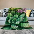 thumbnail image 5 of Creowell Fuzzy Fluffy Soft Cozy Blanket Succulent Plant Design 40*50in, 5 of 7