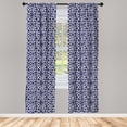 thumbnail image 4 of Ambesonne Botanical Window Curtains, Autumn Art Forest Foliage, Each 28" W x 63" L, Dark Lavender White, 4 of 4
