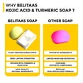 thumbnail image 5 of Belitaas Kojic Acid Plant Based Soap With Turmeric and Hyaluronic | Targeted Formulation For Blemishes, Uneven Skintone, 100g Each (Pack of 2), 5 of 5