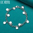 thumbnail image 2 of Dong-pulsera con colgante de cadena de cuentas sólidas para mujer, de Plata de Ley 925, joyería de compromiso de boda, 2 of 2