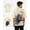 Cream, variant on G-West Oversized Wolf T Shirt White Size- Large