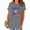 Grey, variant on UNISHE Women's Vintage Multi Gear Baseball Mom Squad Softball Glove Drink Funny Club Text Graphic Short Sleeve T-Shirts Black Tops