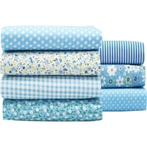 Cotton Craft Fabric, 7pcs Colchas Gordas Fat Quarter Bundles Floral Precut Fabric Squares, 20" x 20" (50cm x 50cm)