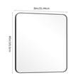 thumbnail image 5 of VONIGEE 36x40 Inch Black Bathroom Mirror, Rectangular Wall Mounted Vanity Mirror with Metal Frame Round Corner, Matte Black Decorative Mirror for Bedroom, Living Room, Entryway, 5 of 8