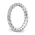 thumbnail image 5 of 14k White Gold U-Cut Set Diamond Eternity Wedding Band Anniversary Ring Size 8 - 2 Ct., 5 of 6
