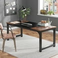 thumbnail image 4 of Large Computer Desk 70.8" x 31.5" - Rustic Brown/Black, 4 of 5