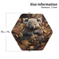 thumbnail image 2 of Kdxio Cute Fallen Leaf Koala Funny Coasters,4 Pcs Leather Coasters,Housewarming Gifts,Protect Furniture from Water Marks Scratch and Damage, 2 of 6