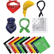 SATINIOR 12 Pieces Paisley Print Bandanas Gift Set, Multifunctional Paisley Head Wrap Headband Scarf for Men Women, as shown in the picture, M