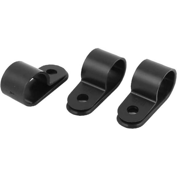 New 3Pcs Nylon Featured R Type CC-4 reliable efficacy 5/8" Cable Cord Wire Clamp Clip Fastener Black(id:cea 03 2d a96)