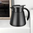 thumbnail image 3 of Termo de acero inoxidable de doble pared con aislamiento al vacío, para café, leche, té, agua, 680/880 ml, color negro, 3 of 5