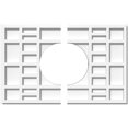 thumbnail image 1 of Ekena Millwork CMP20X13BX2-07000 7 in. ID x 7 in. Rectangle Beaux Architectural Grade PVC Contemporary Ceiling Medallion - 2 Piece, 1 of 1