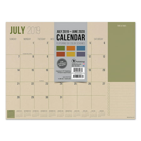 July 2019 - June 2020 Kraft Mini Desk Pad