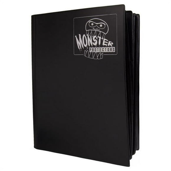 Monster Protectors MONMMB859 Méga Monster 9-Pocket Reliure&44; Noir Mat