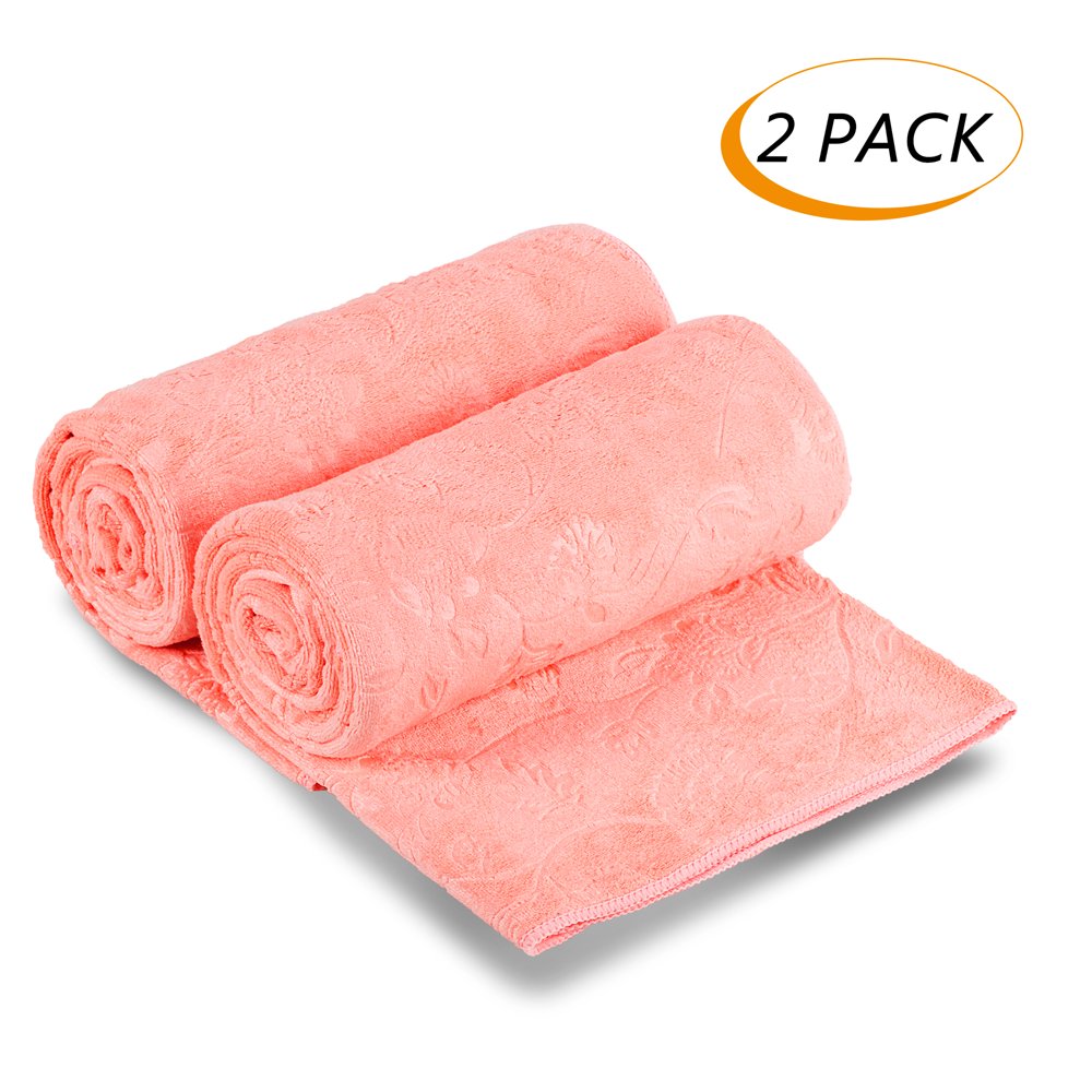 Solid Microfiber Bath Towel Set,2 Pieces 30" x 60"