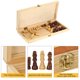 thumbnail image 4 of Ajedrez de Madera de Ajedrez Ajedrez Juego de Ajedrez de Ajedrez Juego de Ajedrez Con Tablero Plegable, 4 of 7