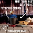 thumbnail image 6 of Mini Tabletop Fire Pit and Cast Iron Hibachi Grill Pan, Camping Tabletop Fire Pit Indoor & Outdoor Grill for Smores, BBQ, Smores Maker, Smokeless Firepit, Portable Mini Japanese Grill by Chef Master, 6 of 9