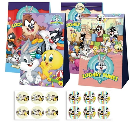 Looney Tunes Candy Bags 12PCS Party Favor Gift Bags Birthday Party Decorations