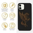 thumbnail image 4 of Case Yard Wooden Case for iPhone-12-Mini Soft TPU Silicone cover Slim Fit Shockproof Wood Protective Phone Cover for Girls Boys Men and Women Supports Wireless Charging Pegasus Design, 4 of 7