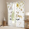 thumbnail image 3 of Manfei Happy New Year Black Out Curtains for Preppy Children Kids,Xmas Snowflake Curtains Pack of 2 (42x63 Each),Merry Christmas Bedroom Curtains,Luxury Bedroom Decor, 3 of 6