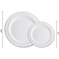 thumbnail image 5 of 600 Piece Silver Dinnerware Set -100 Silver Rim 10 inch Plastic Plates 100 Silver Rim 7 Inch Plates -300 Silver Plastic Silverware -100 Silver Plastic Cups -100 Guest Disposable Silver Dinnerware Set, 5 of 8