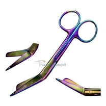 VR Instrument Supply Lister Bandage Scissors 5.5-Inch Stainless Steel Shears - Multi-Colored Rainbow Titanium Finish Cut Through Bandages, Dressing, Tape, Gauze, Clothing