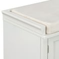 thumbnail image 2 of White Storage Bench For Living Room With 2 Drawers, Cabinets & Cushion Drawers Detachable Soft Seat -, 2 of 6