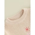 thumbnail image 5 of Bagilaanoe Newborn Baby Girl Boy New Year Clothes Knitted Sweater Long Sleeve Letters Embroidery Pullover 3M 6M 9M 12M 18M Infant Warm Jumpers Tops Fall Loose Knitwear, 5 of 9