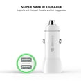 thumbnail image 5 of Esoulk 12W/2.4A Dual USB, 2 USB-A Ports Car Charger for HMD Vibe - White, 5 of 9