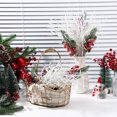 thumbnail image 3 of 16 Pcs Christmas Tree Picks Sprays Artificial Glitter Stem Ornaments,Duslogis Decorative Branches Twigs Sprigs Sticks for DIY Xmas Tree Wreath Garland Vase Holiday Wedding Home Decor (White), 3 of 7