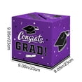thumbnail image 3 of Linnome Grad Card Box Graduation Card Holder Box for Party Decorations Money Gift Box for High Campus College 9.1 Inch Purple, 3 of 7